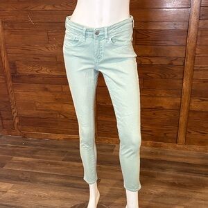 GAP Pale Mint Ankle Skinny Jeans